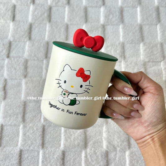 *LIMITED* Starbucks x Hello Kitty 50th Anniversary 16oz mug with red bow lid