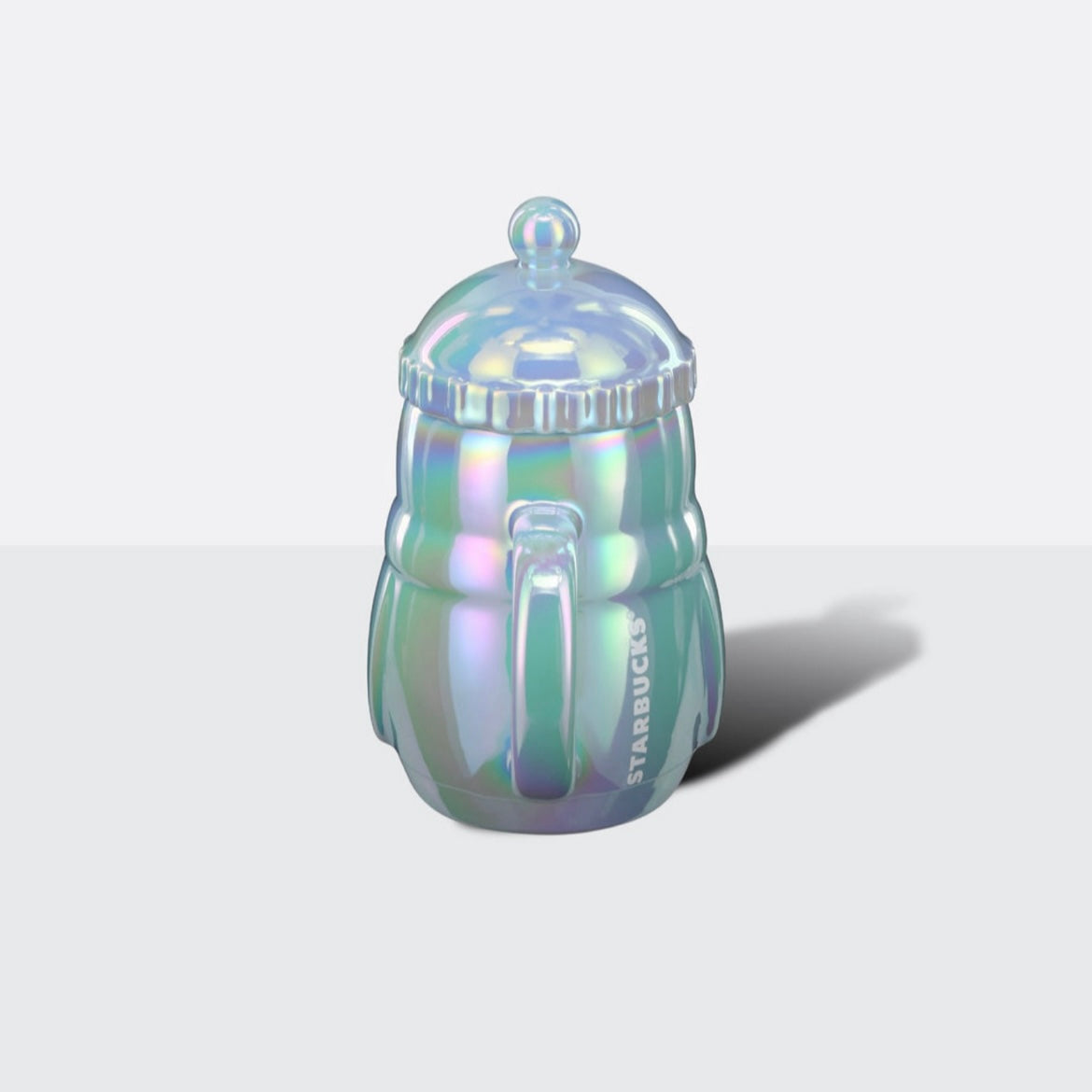 Starbucks Iridescent Ice-Blue Penguin Ceramic Mug with Beanie Lid 14oz (READY TO SHIP)