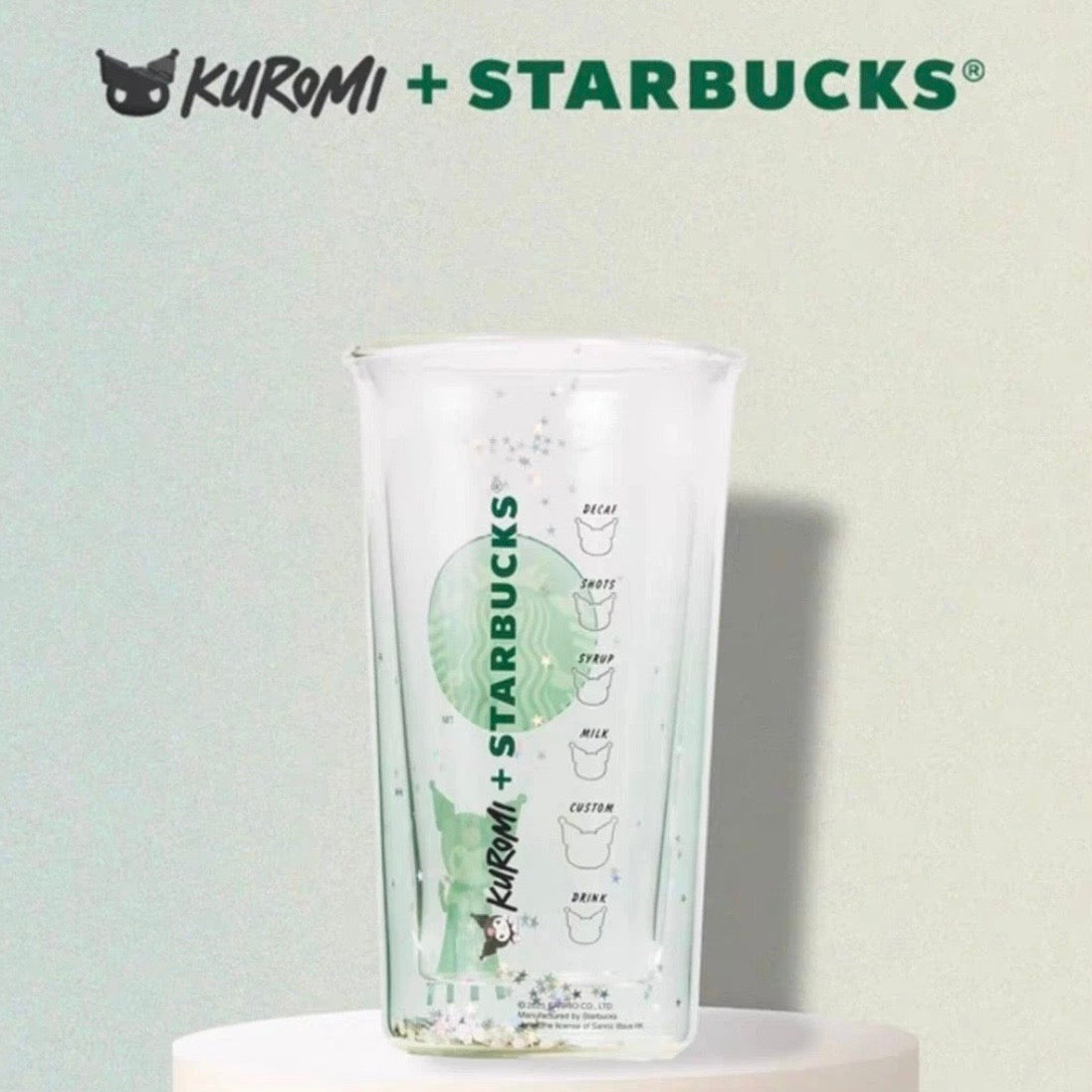 Starbucks Hong Kong x Kuromi 12oz Double-Wall Glass Cup (READY TO SHIP)