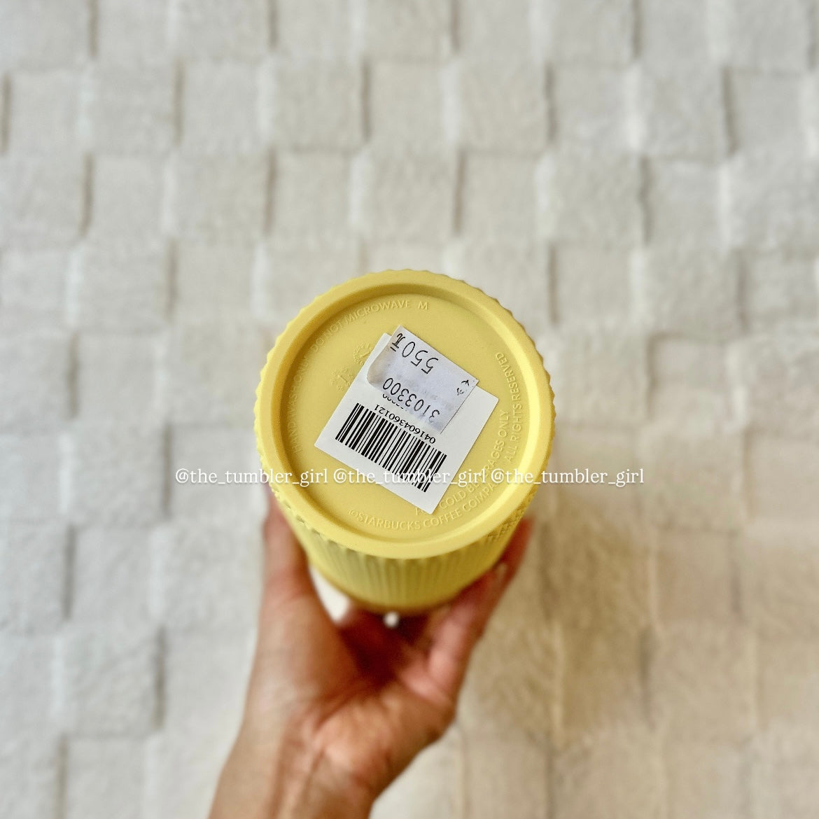 Starbucks Taiwan Baby Yellow Matte Studded Tumbler