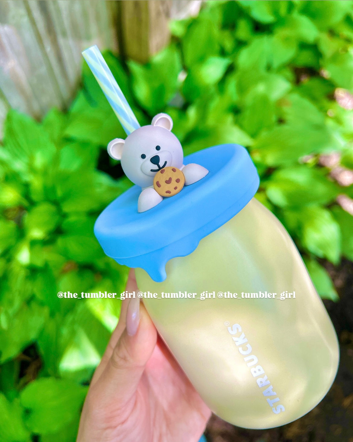 2025 China Exclusive 12oz Butter Bear Ceramic Straw Cup with Silicone Lid (READY TO SHIP)