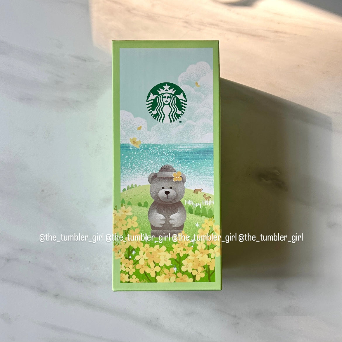 Starbucks Korea exclusive LIMITED EDITION smoky grey bearista glass cup 19oz