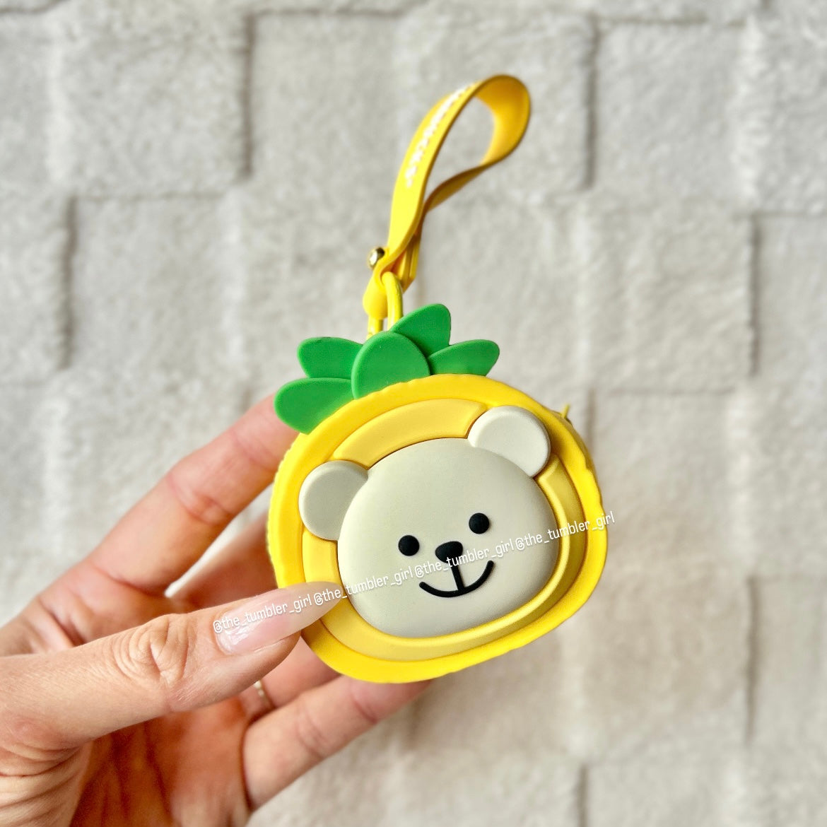 Starbucks China Tropical Pineapple Straw Holder Pouch + Reusable Silicone Straw (READY TO SHIP)