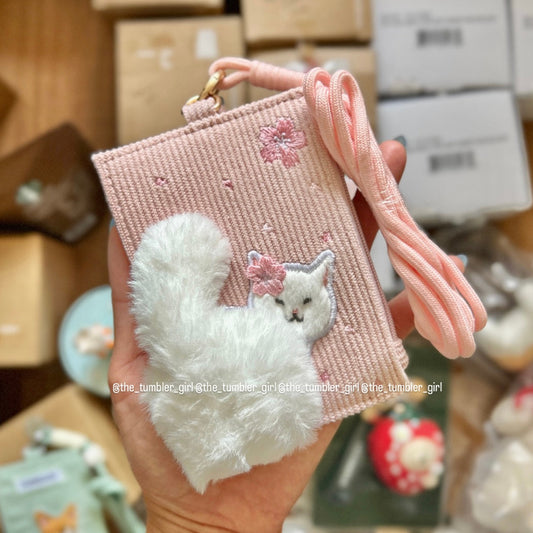 Starbucks Taiwan Sakura Cat Purse With Card Holder (ships late March)