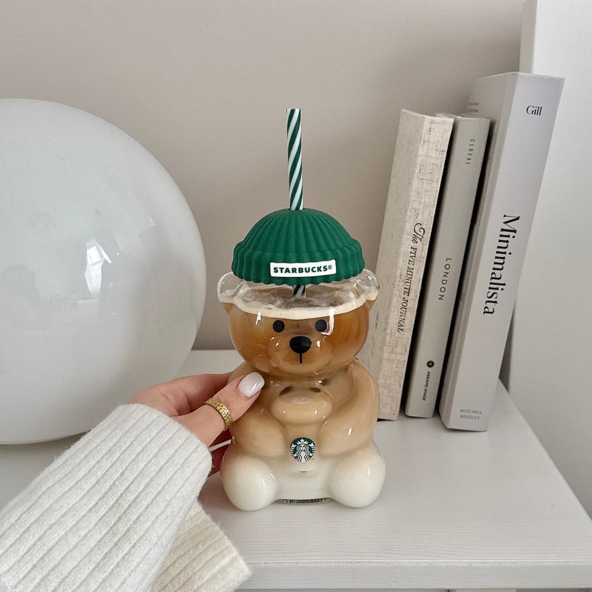 Starbucks Hong Kong Bearista Glass Cold Cup 20oz (READY TO SHIP)