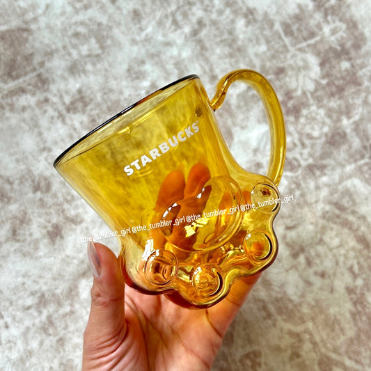 Starbucks Hong Kong Cat Paw Glass Cold Cup 15oz (READY TO SHIP)