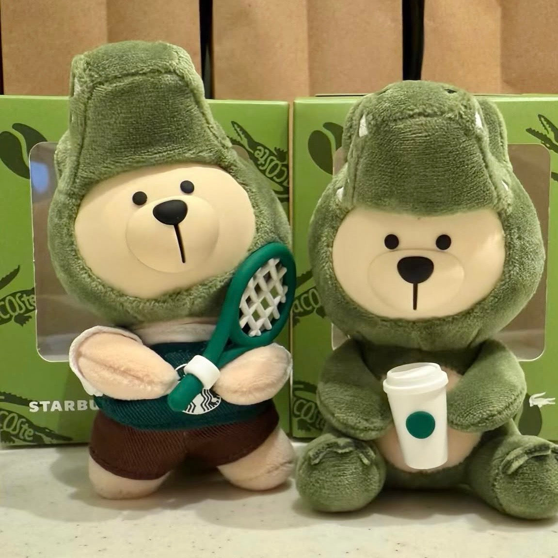 Starbucks China x Lacoste Bearista Plushie Pendant (READY TO SHIP)