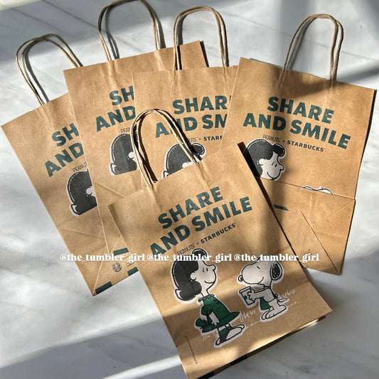 Set of 5 Starbucks x PEANUTS China Release Shopping Bags (READY TO SHIP)