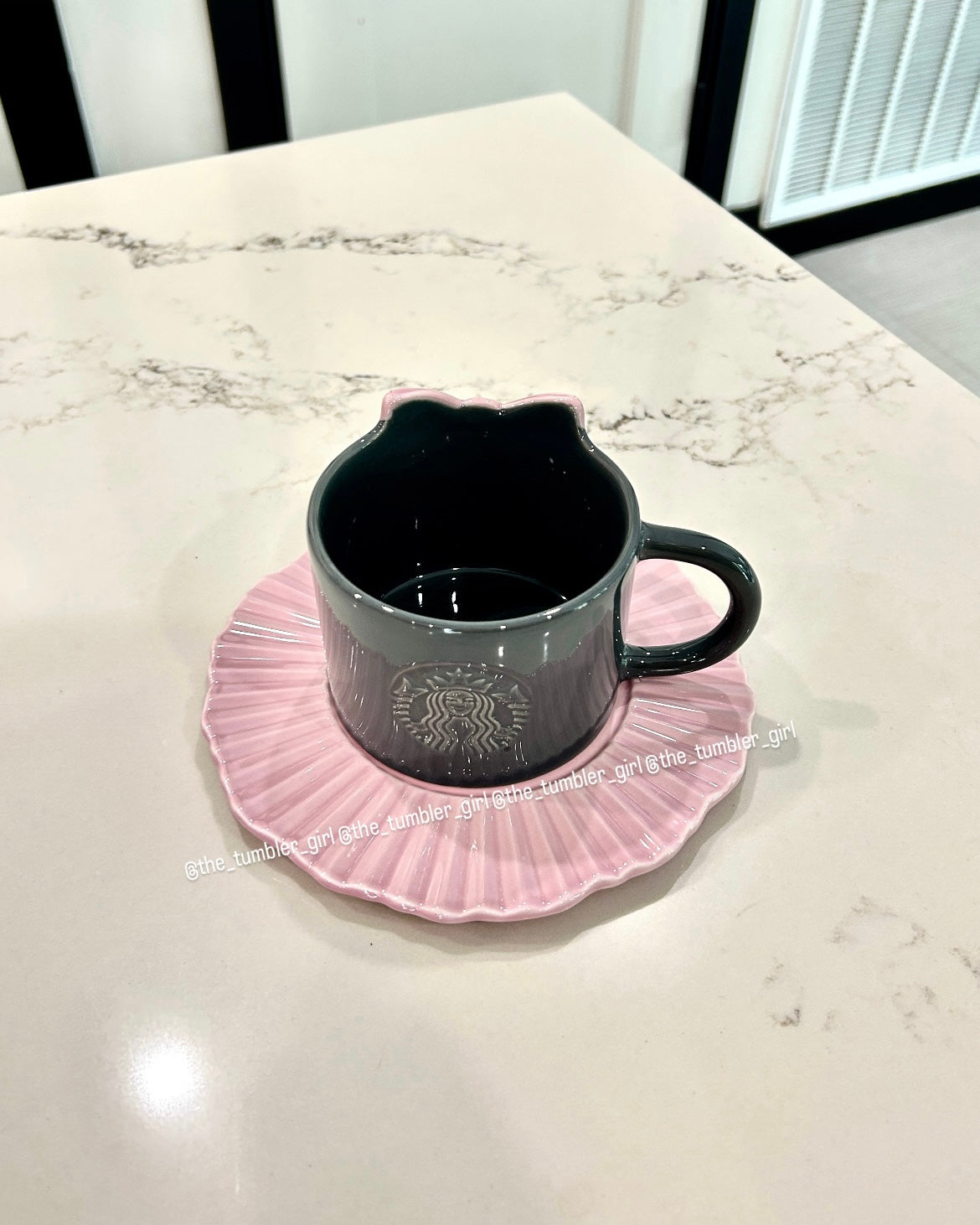 2026 China Exclusive Punk Ballet Pink 10oz Mug and Saucer Set (READY TO SHIP)