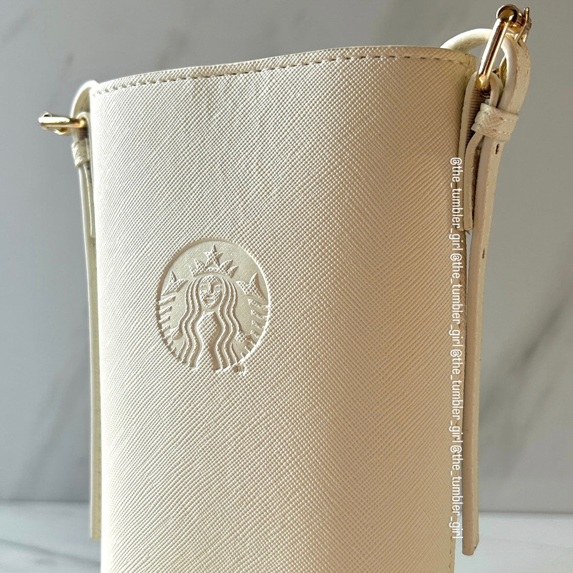 Starbucks China ivory white mini crossbody bucket pouch