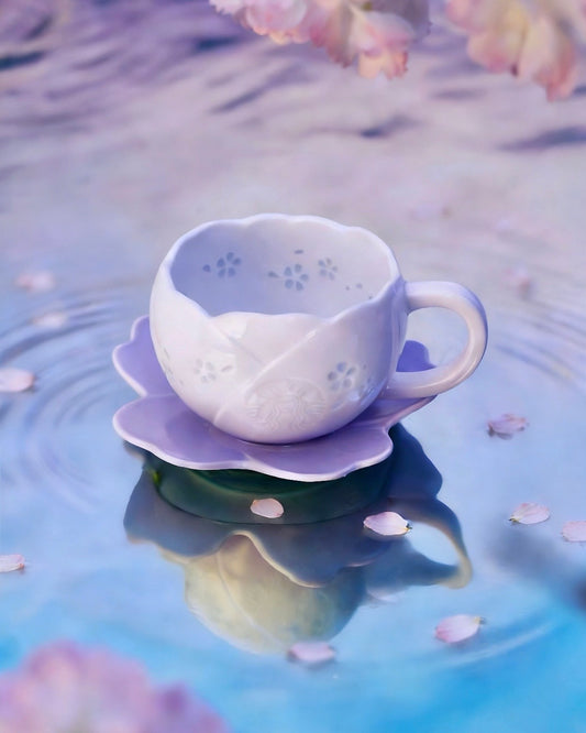 Starbucks China 2026 Sakura Series Porcelain Mug & Saucer Set 11oz (ships late March)