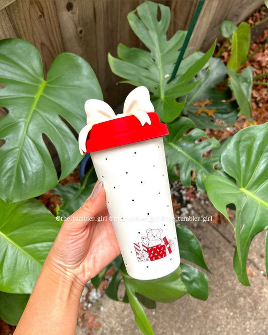 Starbucks China 2025 Holiday 14.5oz Red Bow Stainless Steel Cup (READY TO SHIP)