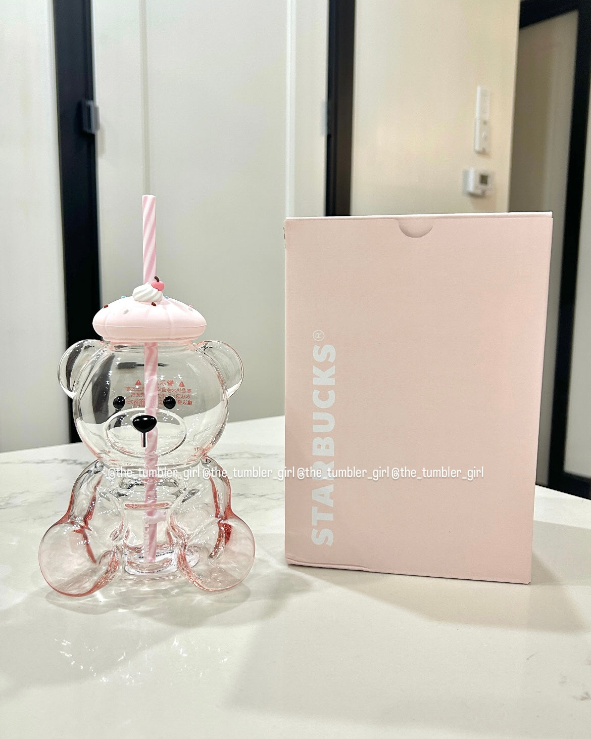 Starbucks China 2026 Summer Dessert Party Bearista Glass Cold Cup (ships in a week)