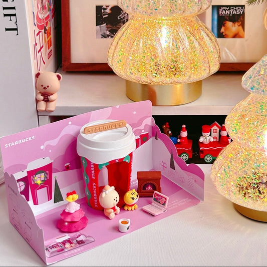 Starbucks China Christmas Cute Desk Figurine / Mini Decorative Figures Set (READY TO SHIP)