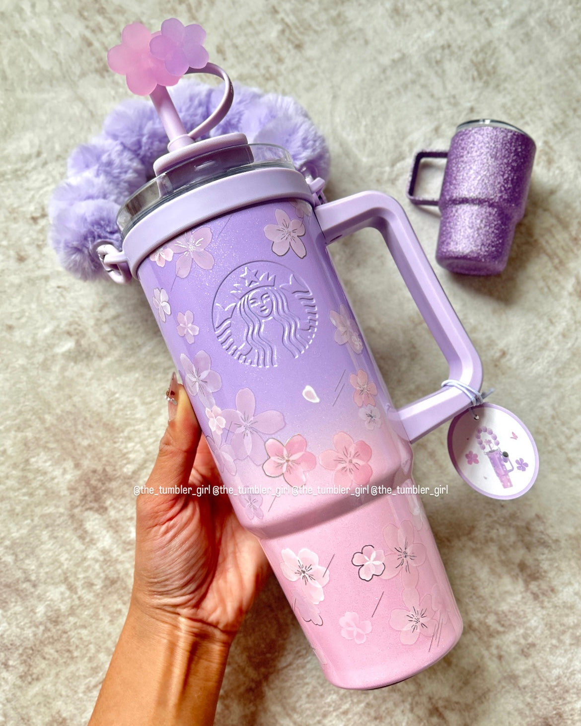 Starbucks China 2026 Sakura Stainless Steel Cup 31oz with Dual-Opening Lid & Cup Charm (READY TO SHIP)