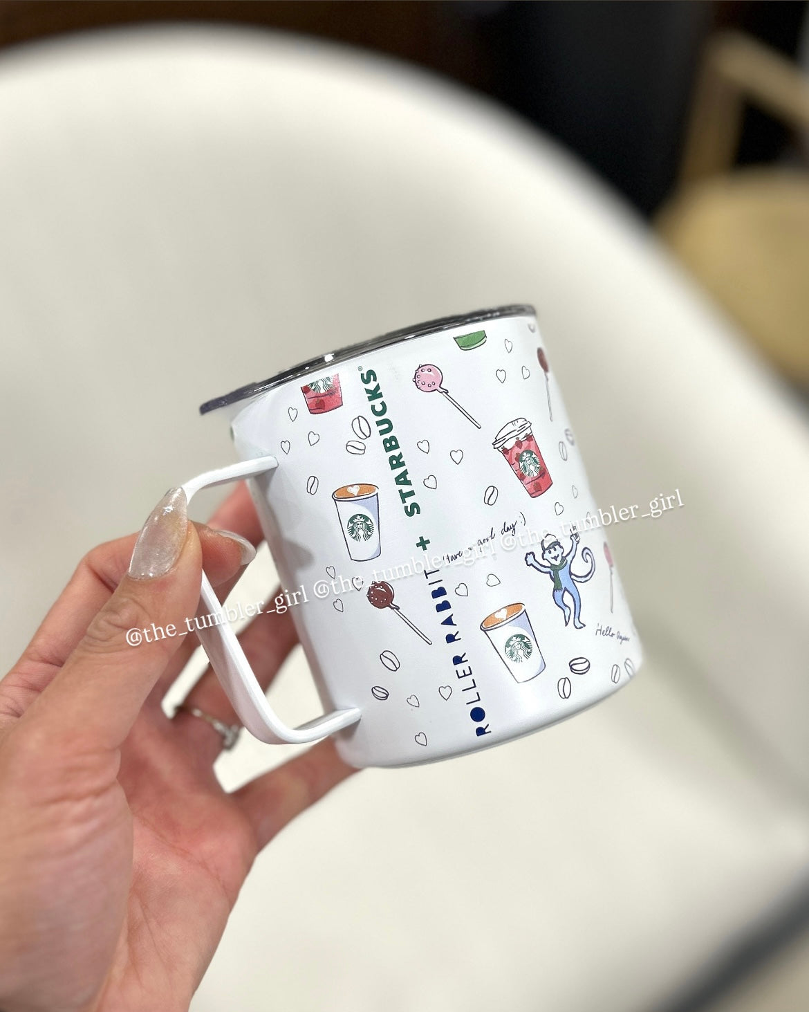 Starbucks Roller Rabbit Travel Coffee Stainless Steel Mug 12oz (READY TO SHIP)