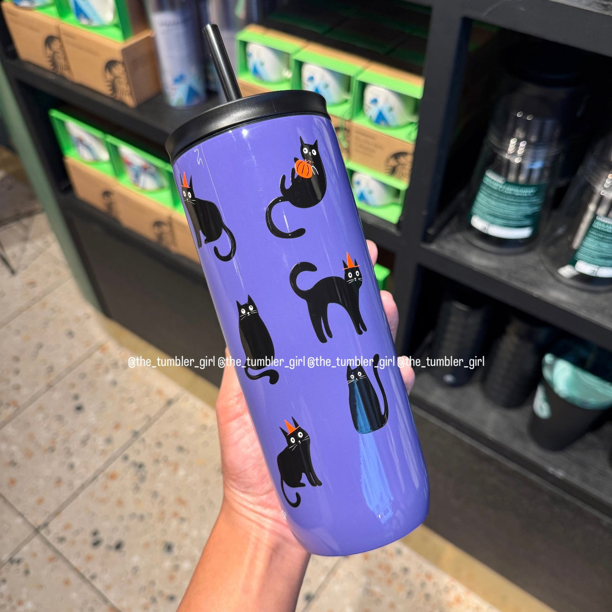 2026 Europe Exclusive Halloween Cat Stainless Steel Cold Cup Tumbler (Ships Early November)
