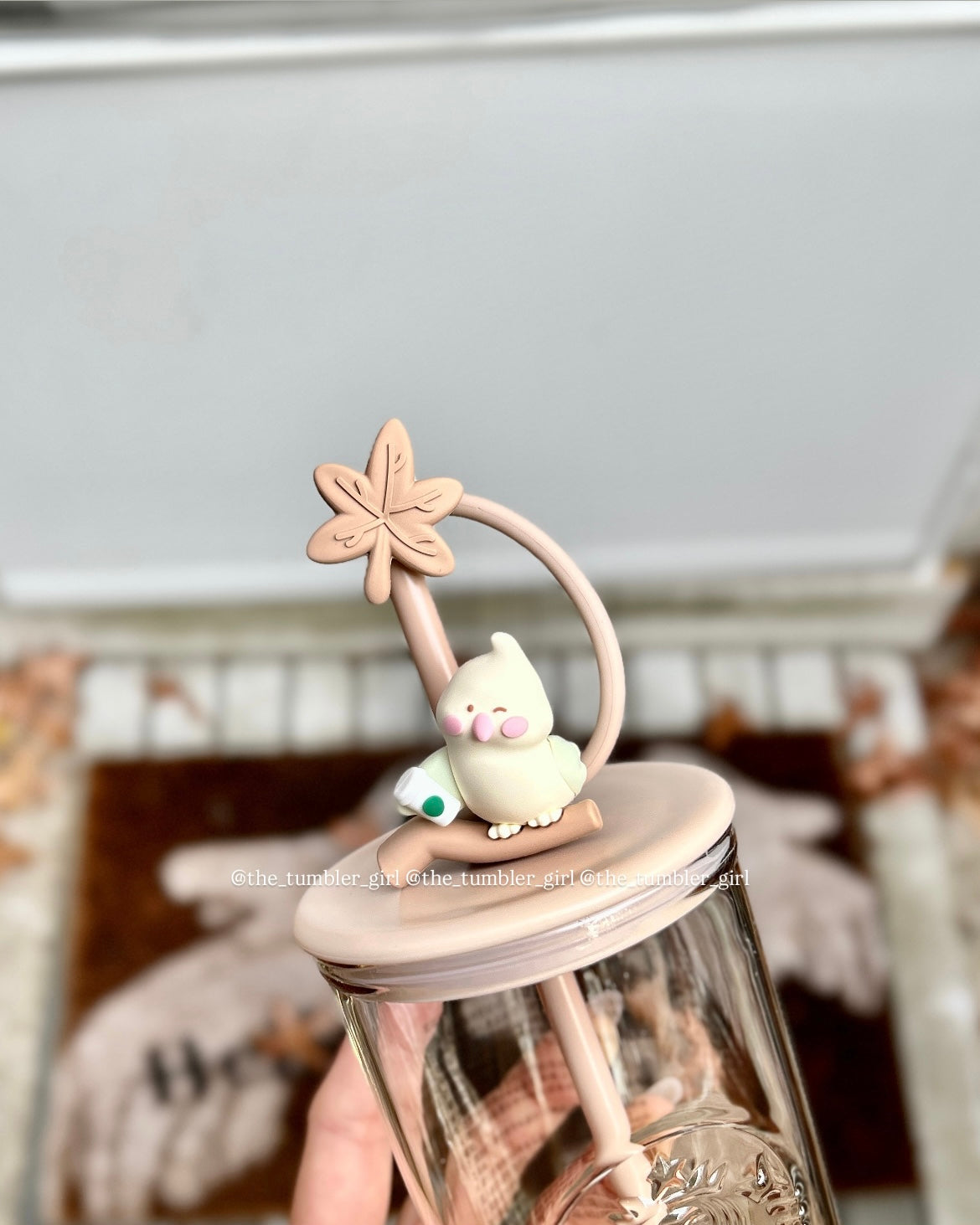 2025 China Exclusive Autumn Bird Series 18oz Triangular-Shaped Glass Cold Cup (READY TO SHIP)