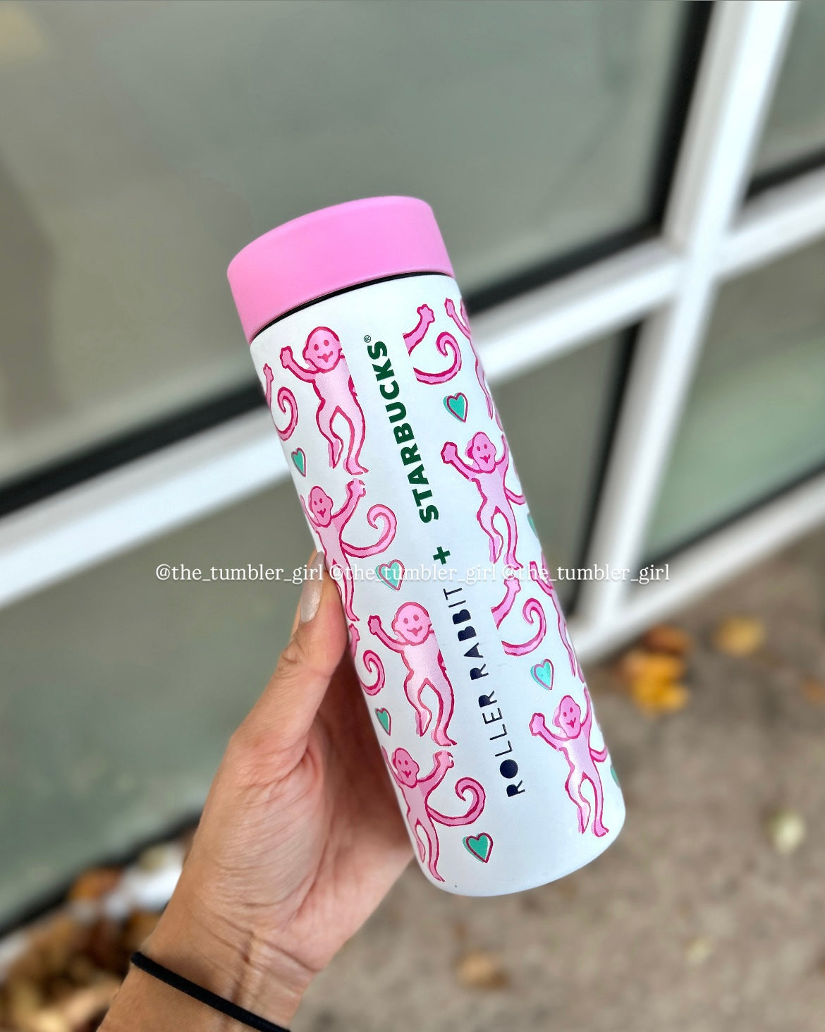 Starbucks Pink Roller Rabbit Coffee Stainless Steel Tumbler 16oz (READY TO SHIP)