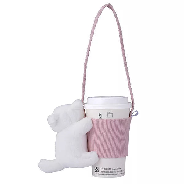 Starbucks Taiwan Pink Cat Reusable Cup Sleeve Holder | Drink Carrier (READY TO SHIP)