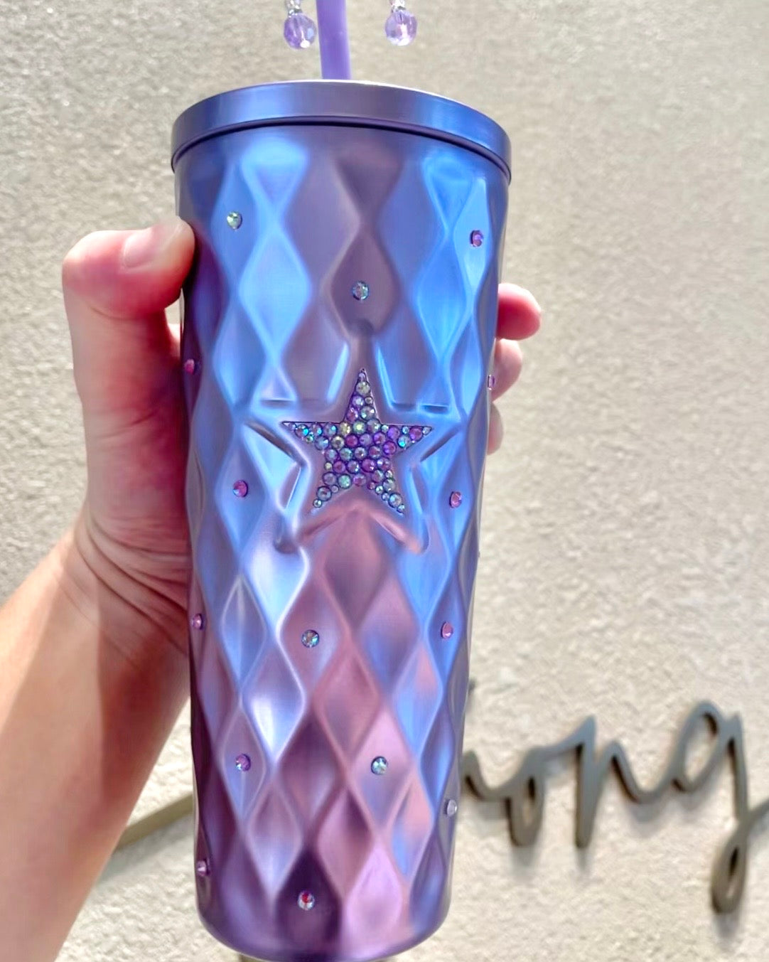 Starbucks China Violet Night Galaxy 20oz Purple Planet Stainless Steel Tumbler