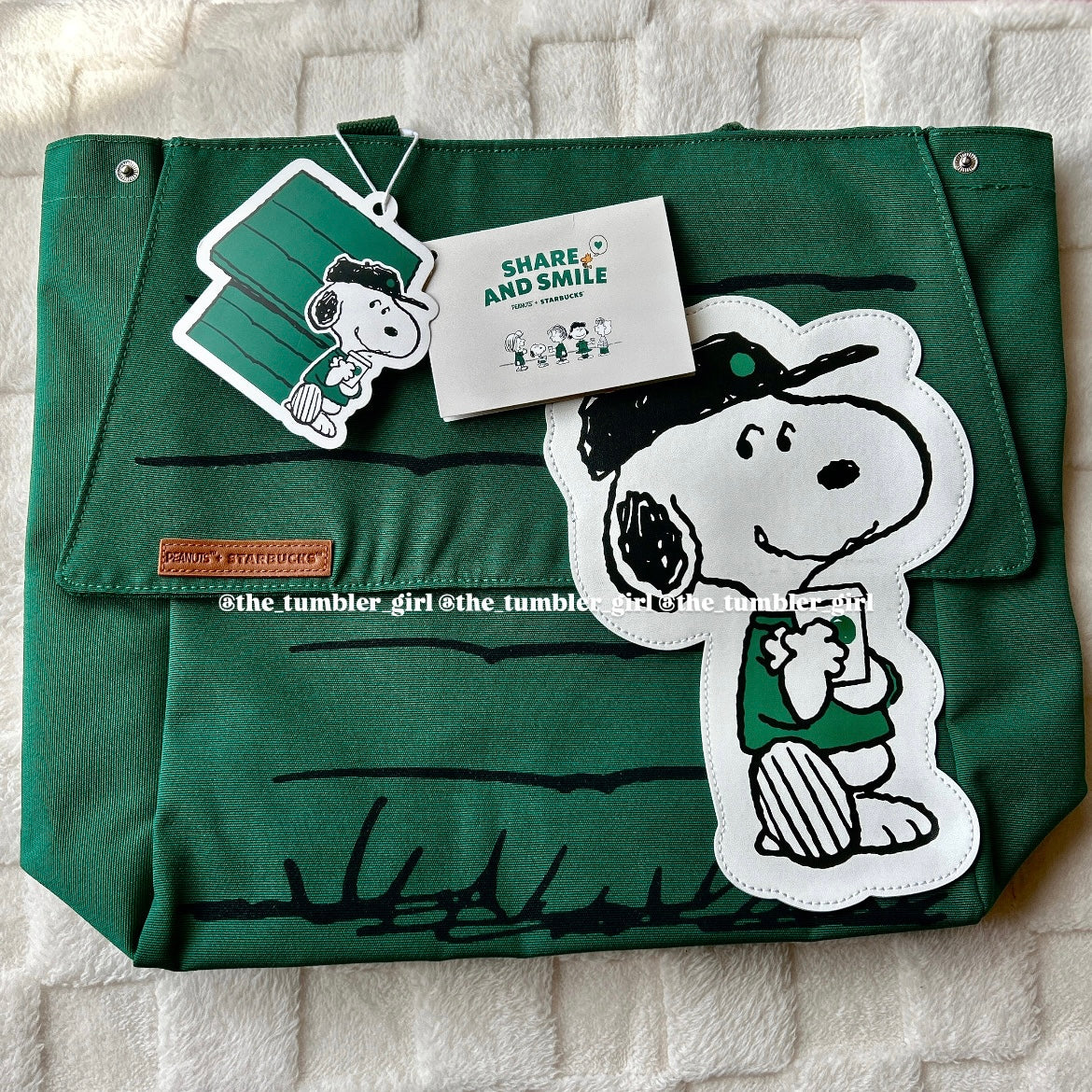 Starbucks China x PEANUTS Snoopy Canvas Tote Bag (READY TO SHIP)