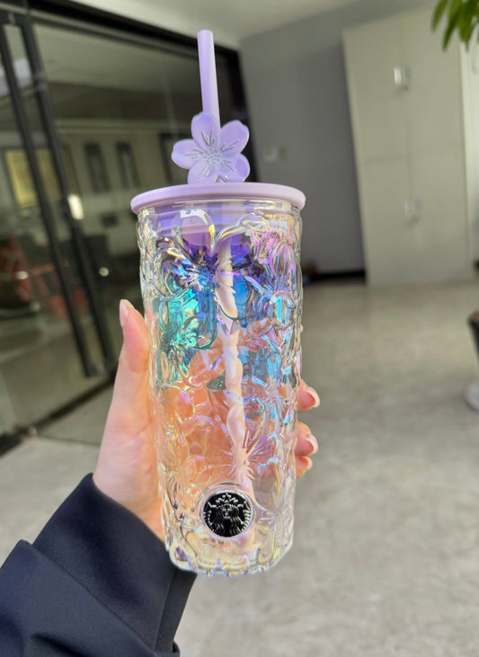 Starbucks China 2026 Sakura Series 20oz Glass Cold Cup (READY TO SHIP)