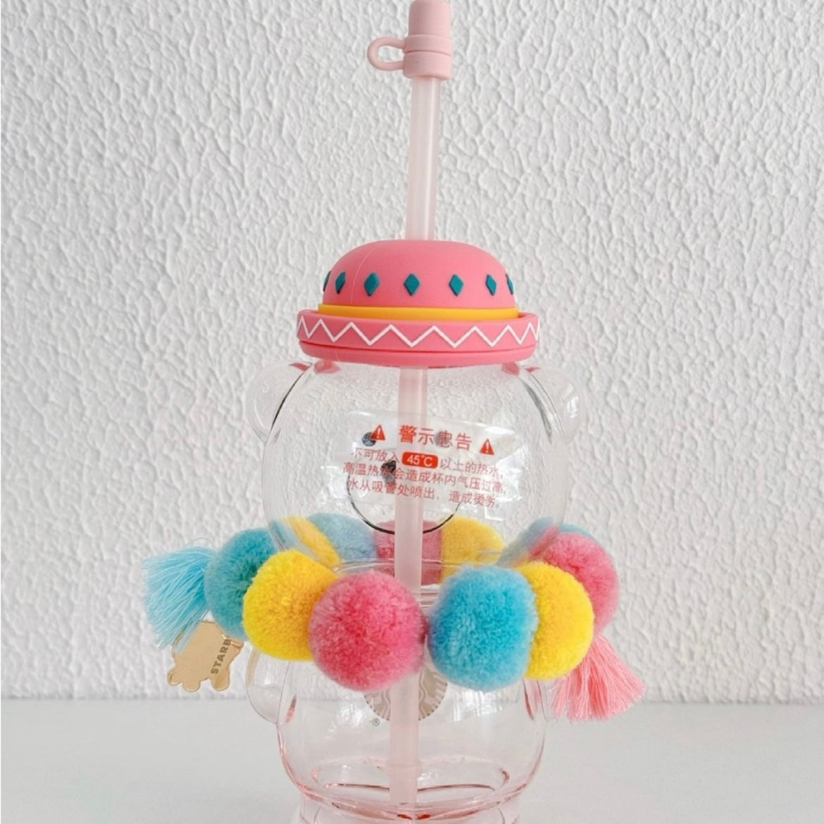 HARD TO FIND Starbucks China Alpaca Bearista Glass Cup 16oz (READY TO SHIP)