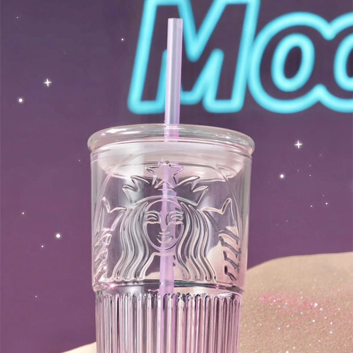 Starbucks China Exclusive 18oz Purple Gradient Glass Cup (READY TO SHIP)