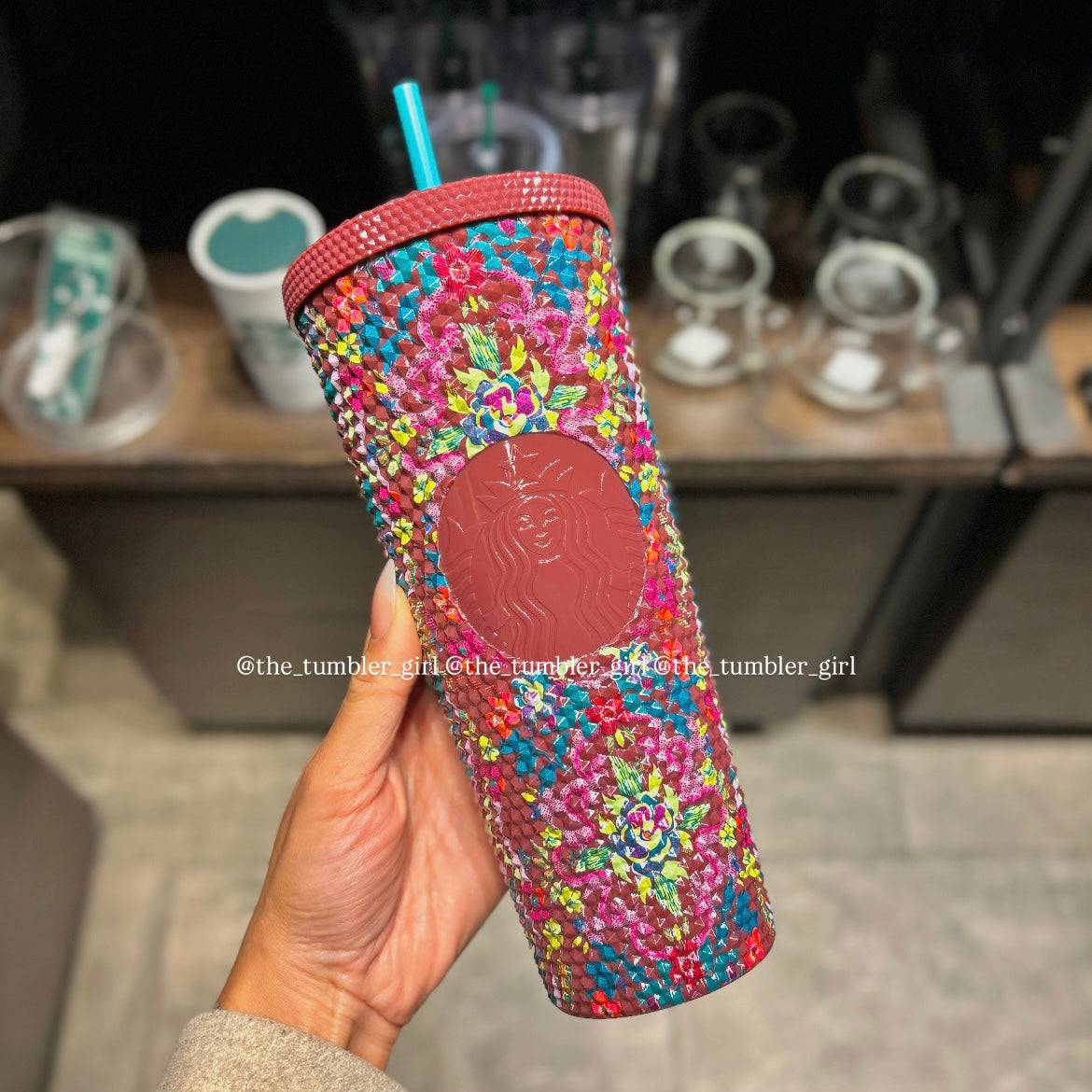 Starbucks Floral Studded Venti Cold Cup Tumbler (24oz)