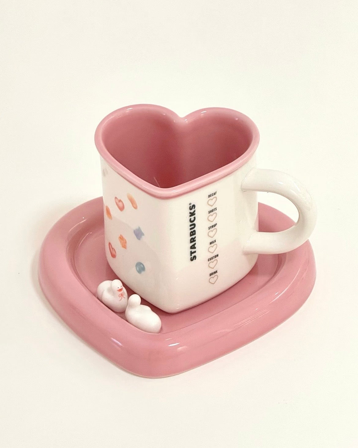 Starbucks China Valentine’s Heart Shape 12oz Mug & Plate Set (READY TO SHIP)