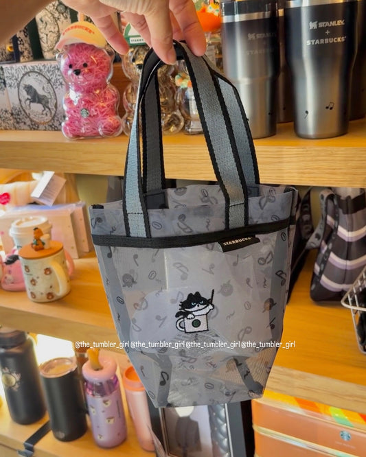 2026 Taiwan Black Cat Fairy Band Release Togo Drink Mini Mesh Tote (Ships Early November)