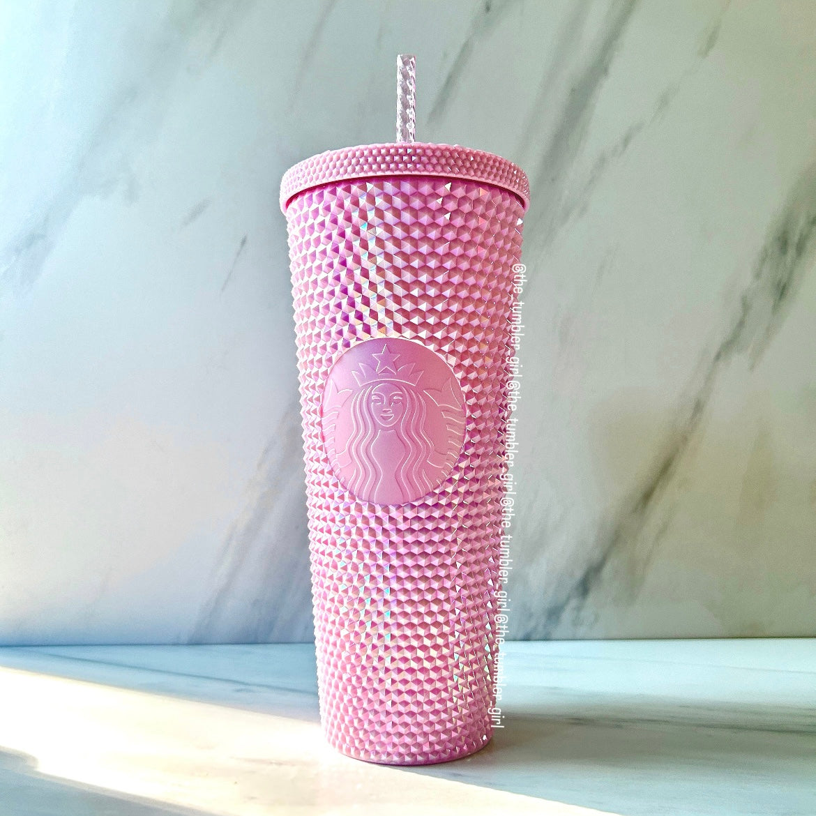 *LIMITED* Starbucks Taiwan exclusive pink iridescent studded 24oz