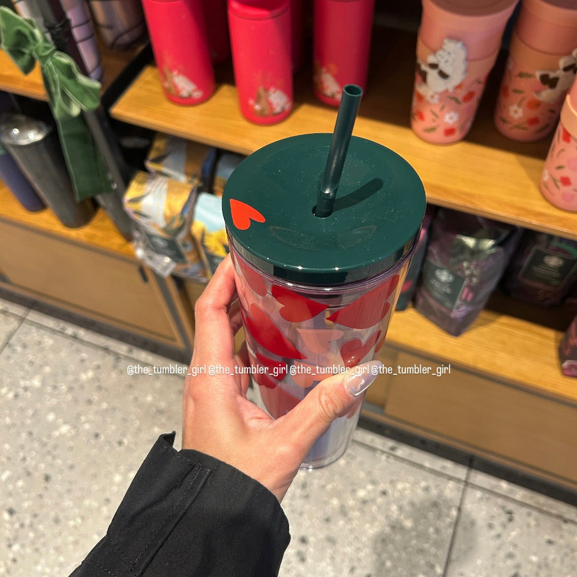 Starbucks 2026 Valentine’s Day Hearts Cold Cup Venti 24oz Tumbler