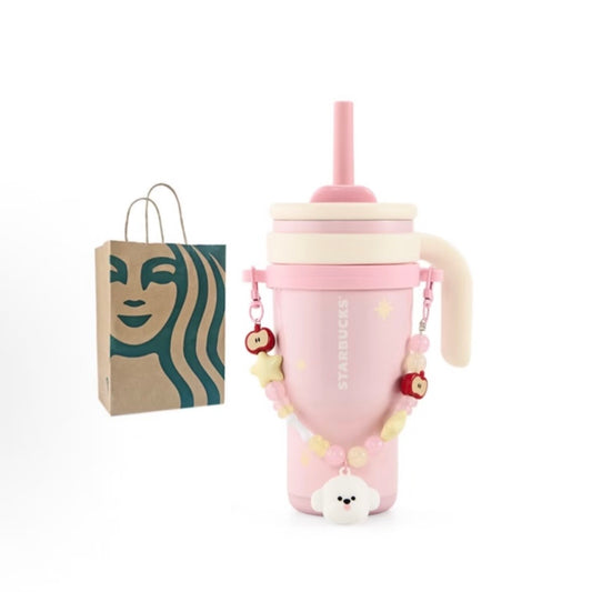 Starbucks China 2026 Paws Series 18oz Stainless Steel Tumbler With Straw & Accessories