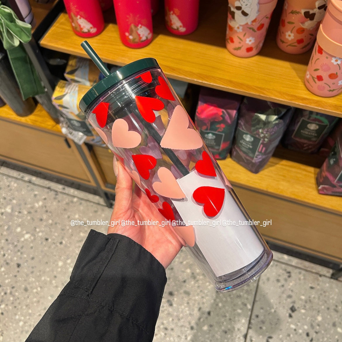 Starbucks 2026 Valentine’s Day Hearts Cold Cup Venti 24oz Tumbler