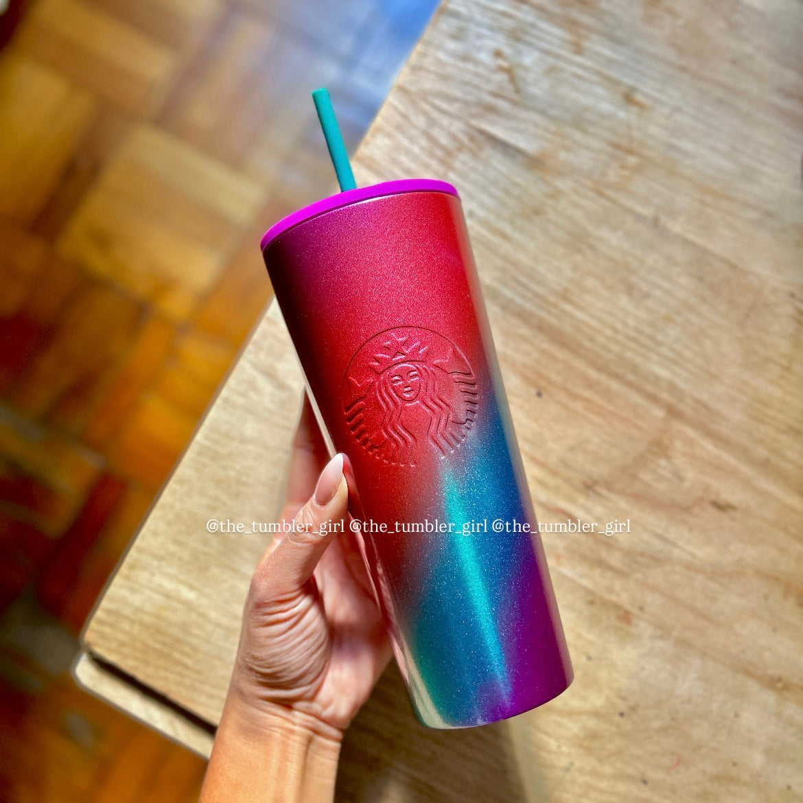 Starbucks Glittery Rainbow Stainless Steel Cold Cup 24oz  (READY TO SHIP)