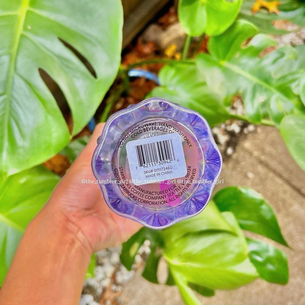 2025 Hong Kong Release 16oz Purple Gradient Glass Cold Cup (READY TO SHIP)