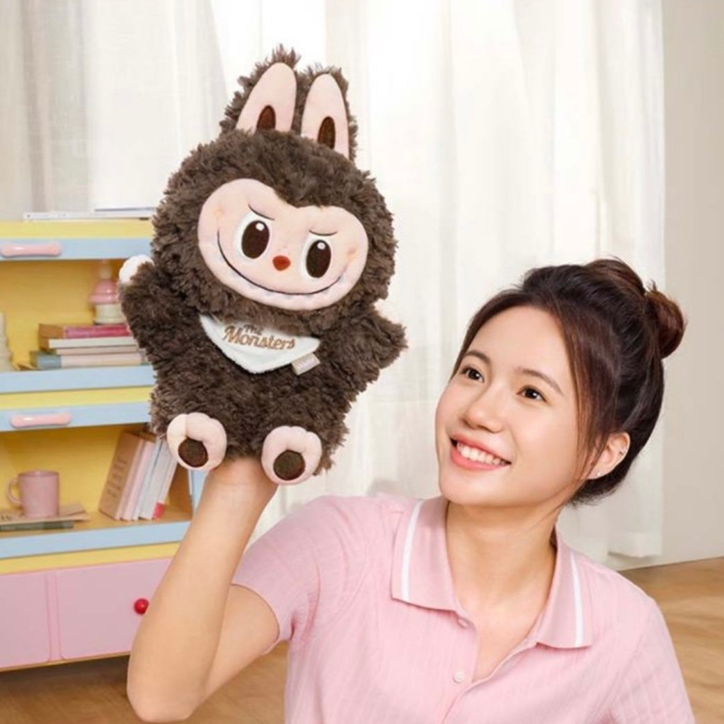 POP MART POP LAND LABUBU Hand Puppet Plush (Brown/Light Brown)