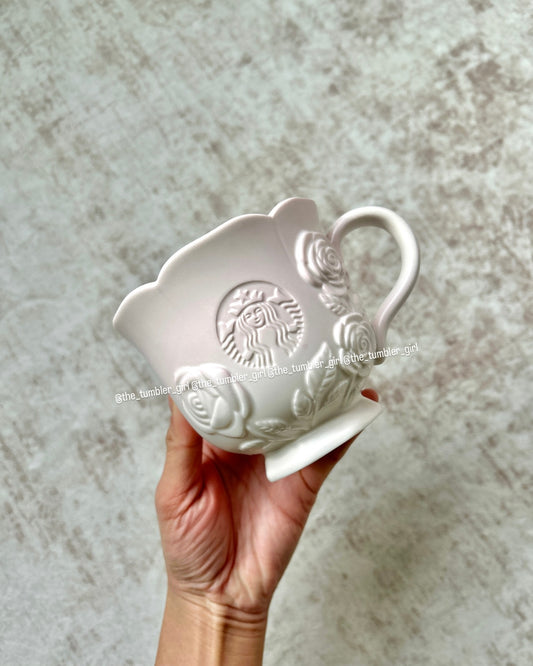 2026 China Exclusive Rose Garden Series 10oz Ceramic Mug With Stirrer (READY TO SHIP)