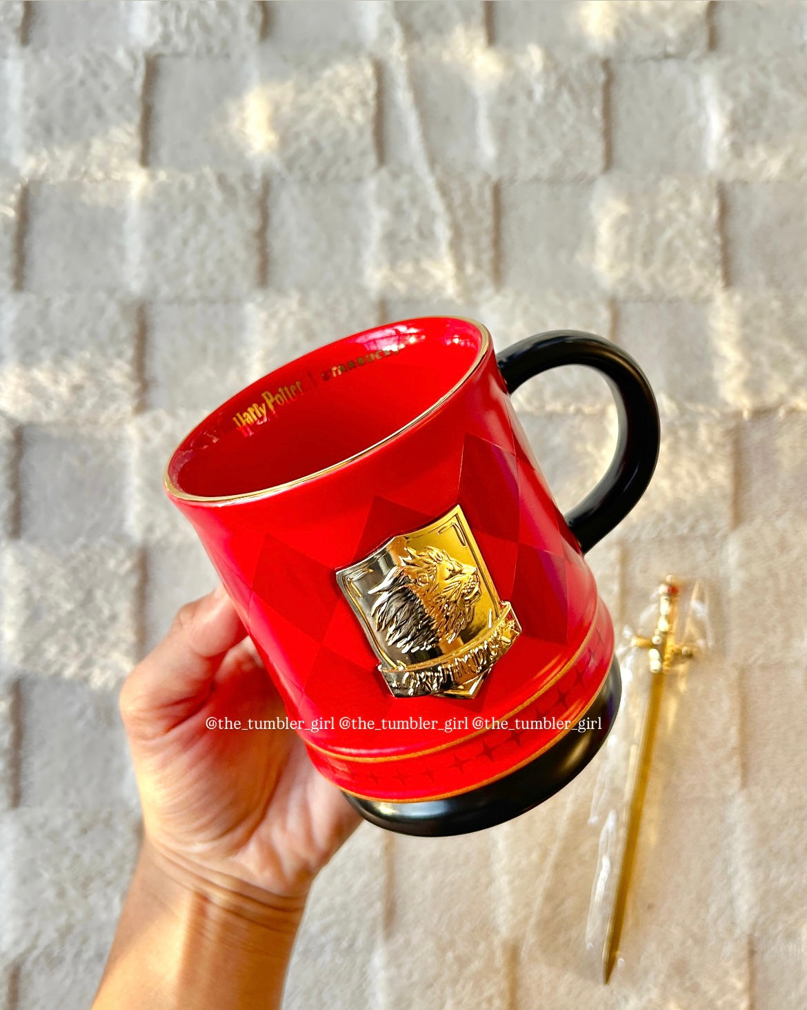 Starbucks China x Harry Potter Gryffindor Temperature-Activated Mug 12oz + Stirring Stick (READY TO SHIP)