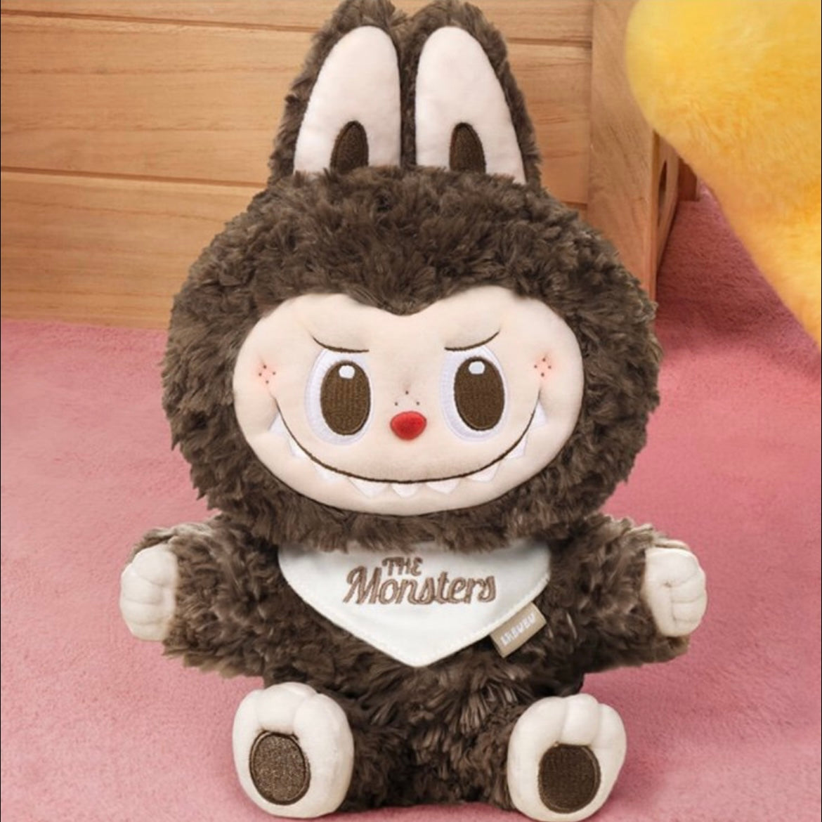 POP MART POP LAND LABUBU Hand Puppet Plush (Brown/Light Brown)