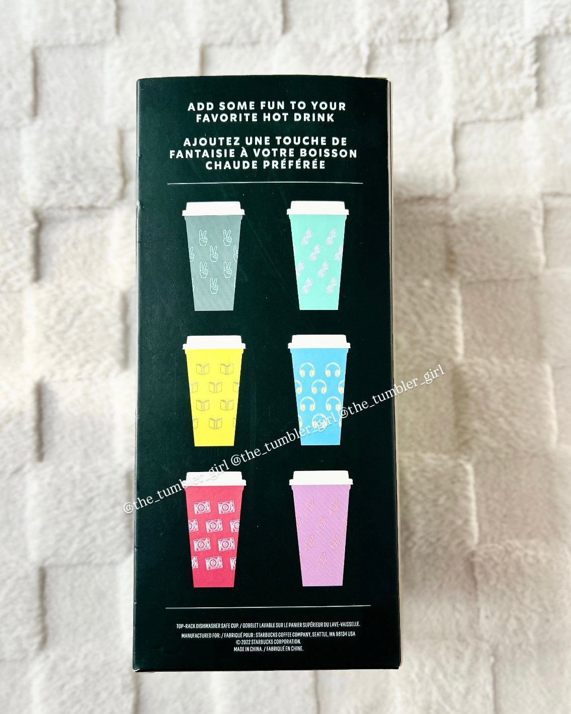 Starbucks Set of 6 Reusable Hot Cups (16oz) Back to School Collection 🎒☕️