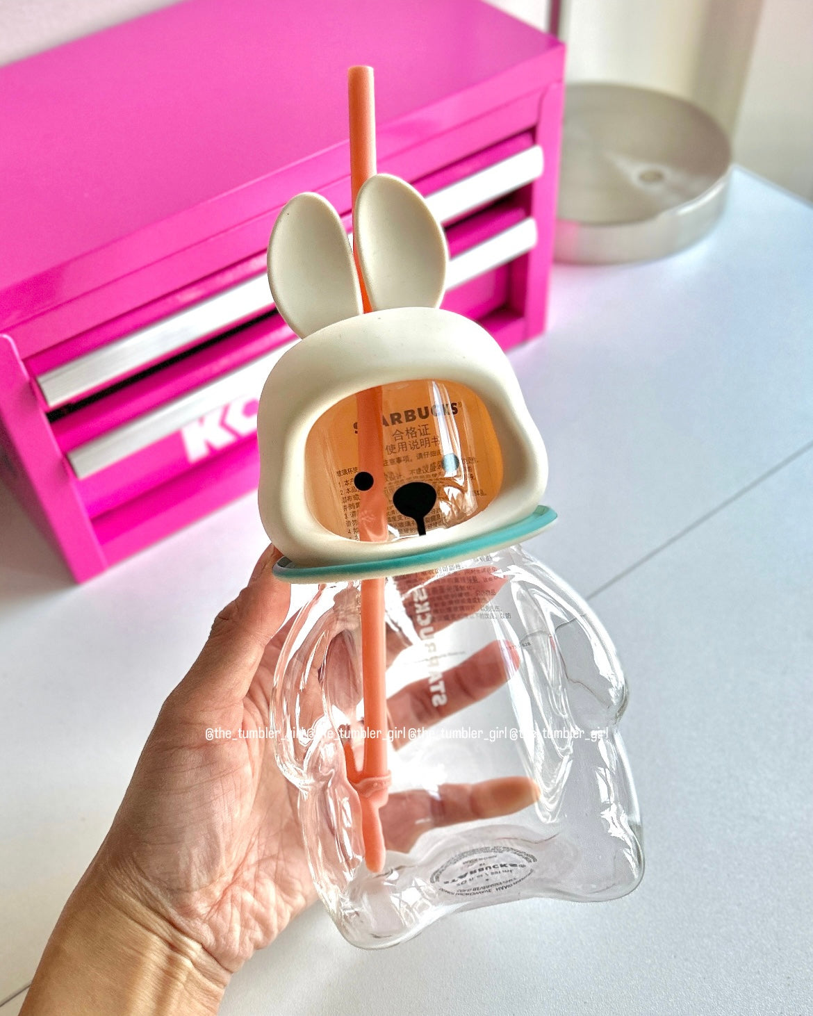 Starbucks China Bunny Glass Cold Cup 20oz (READY TO SHIP)