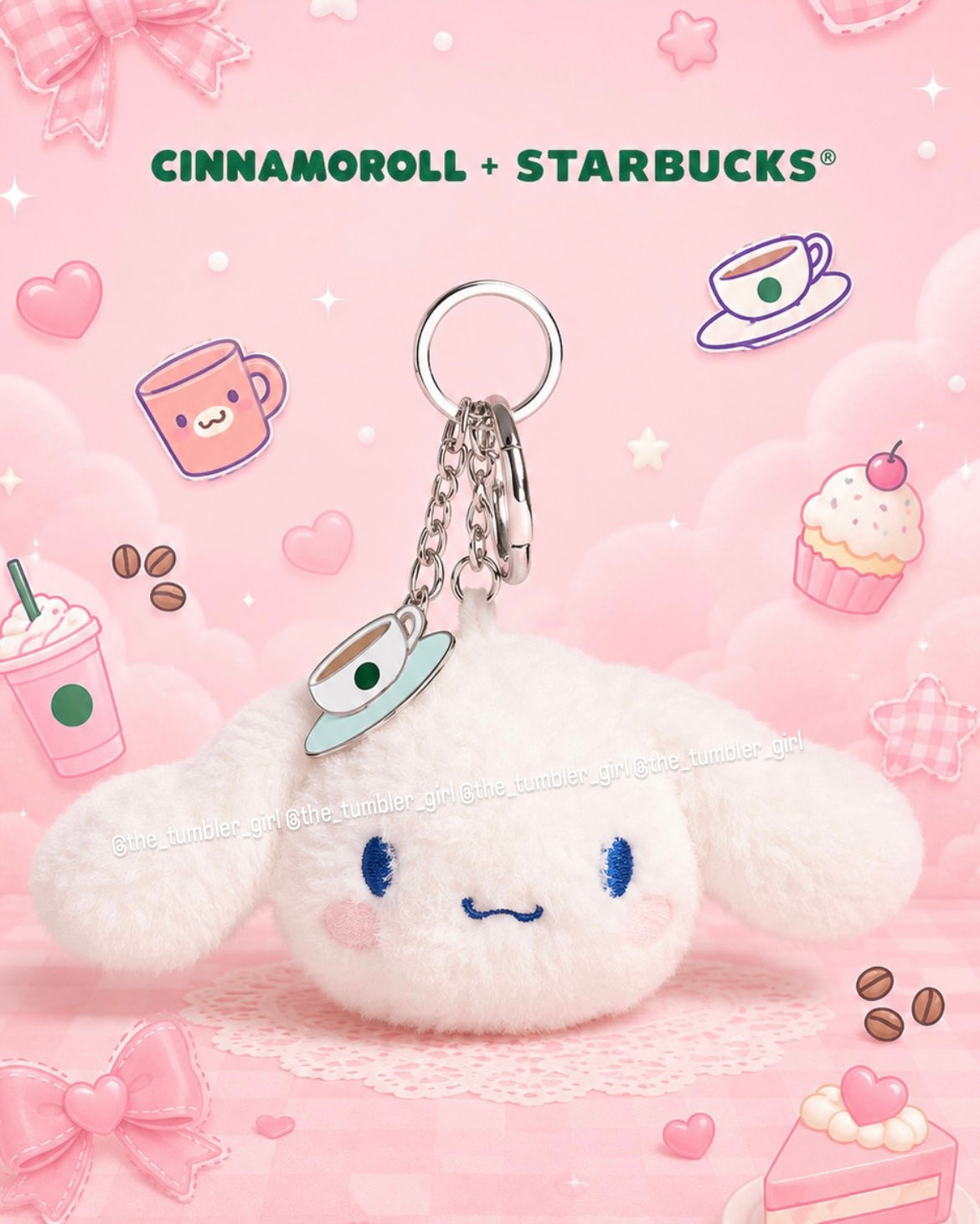 Starbucks Phillippines x Cinnamoroll Limited Edition Plushie Keychain (Ships End of June)