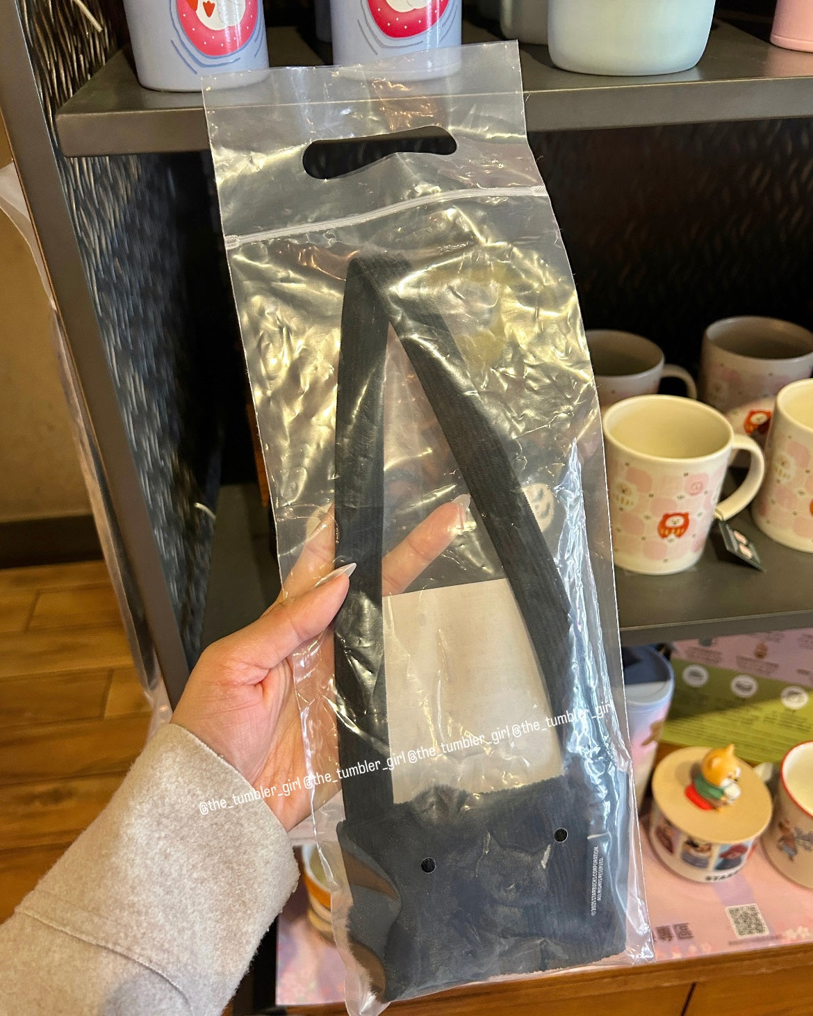 Starbucks Taiwan Black Cat Reusable Cup Sleeve Holder | Drink Carrier (READY TO SHIP)