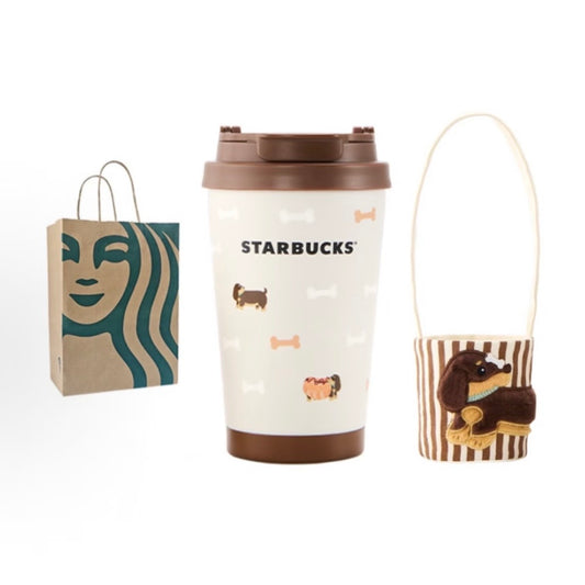 Starbucks China 2026 Paws Series 13oz Stainless Steel Tumbler With Holder
