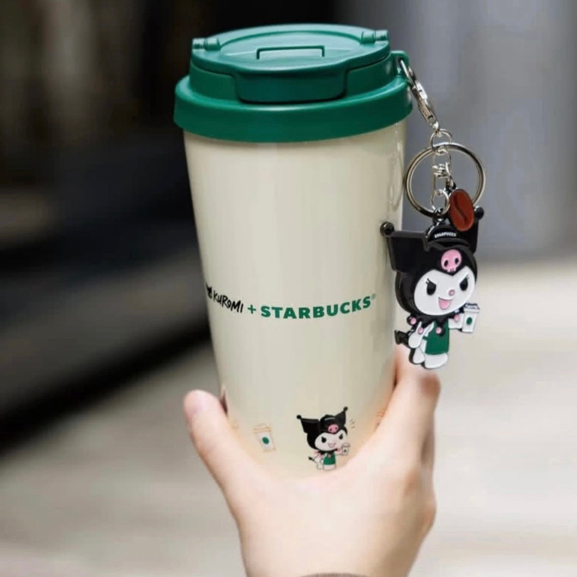 Starbucks Hong Kong x KUROMI 16oz Stainless Steel Tumbler with Metal Charm (READY TO SHIP)