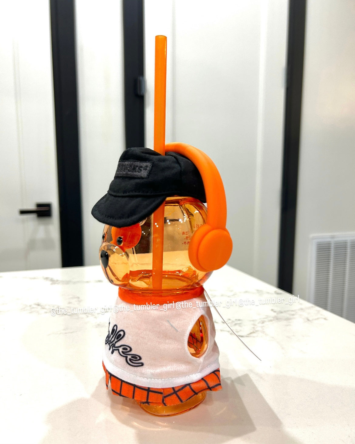 2026 China Shanghai Exclusive Orange Bearista Glass Cold Cup (READY TO SHIP)