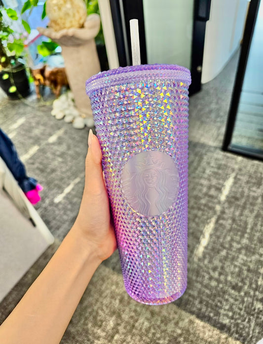 Starbucks Taiwan 2024 Purple Iridescent Studded Tumbler